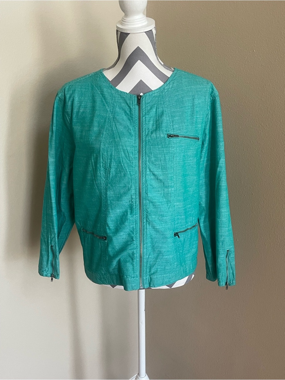Westbound Zip-Front Blazer Jacket - Size: XL
